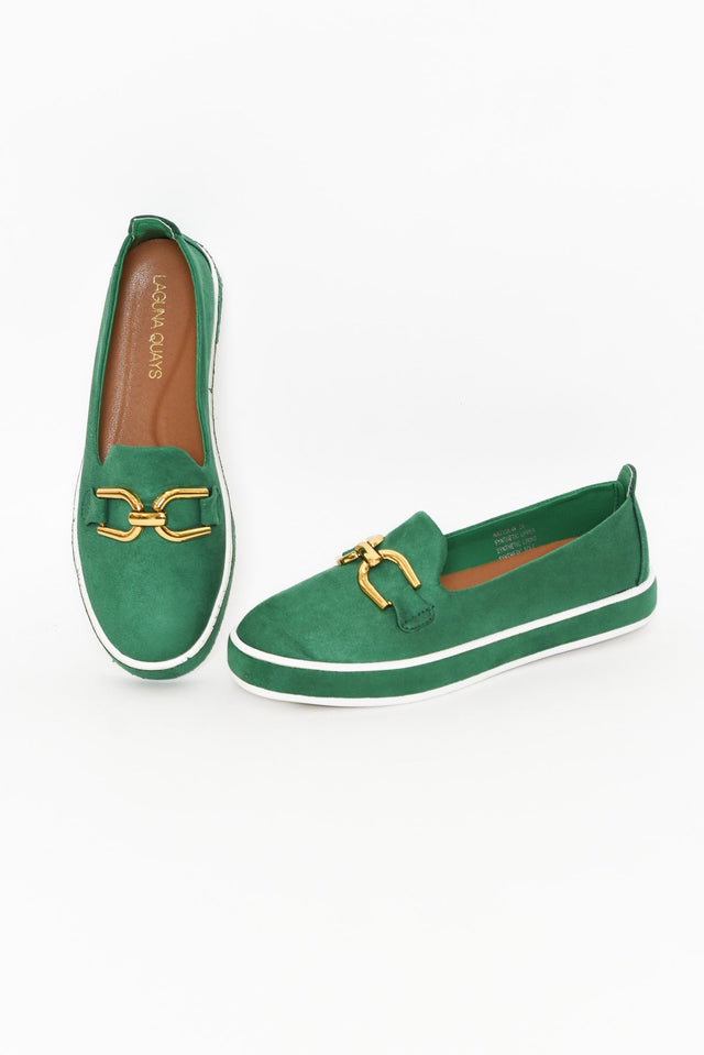 Natyia Emerald Faux Suede Platform Loafer