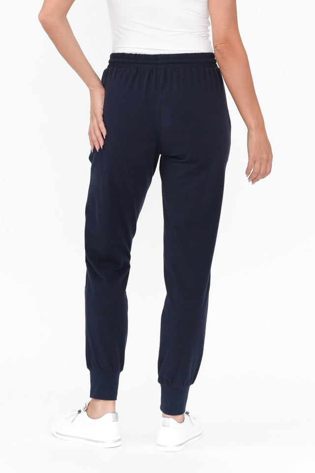 Navy Cotton Everyday Tie Sweatpants image 6