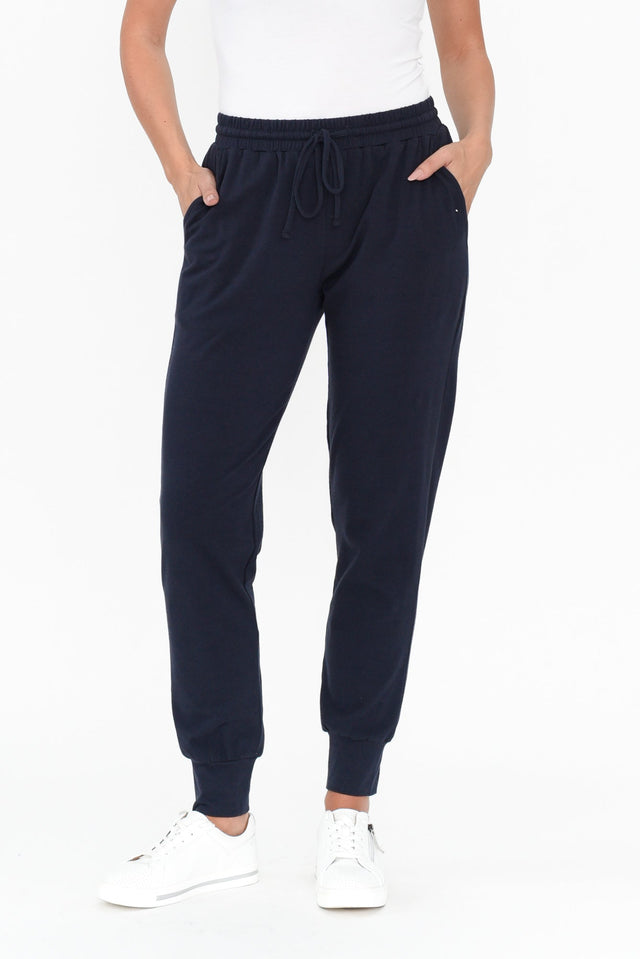 Navy Cotton Everyday Tie Sweatpants