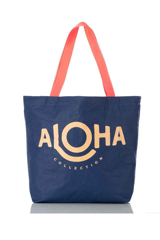 Navy Tropical Reversible Splash Proof Tote image 2