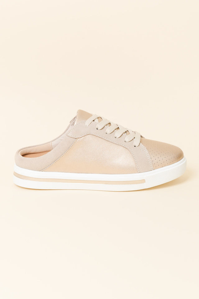Nicky Champagne Leather Mule Sneaker image 1
