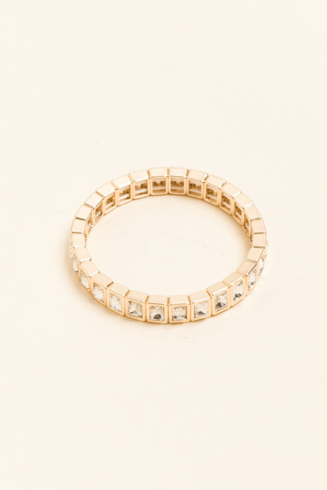 Nikita Gold Crystal Beaded Bracelet image 1