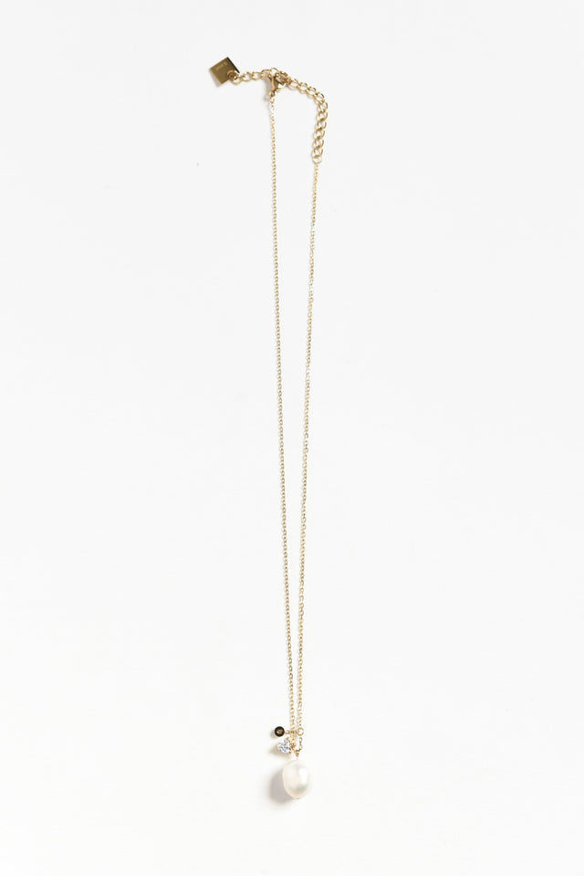 Pamela Gold Plated Pearl Necklace image 1