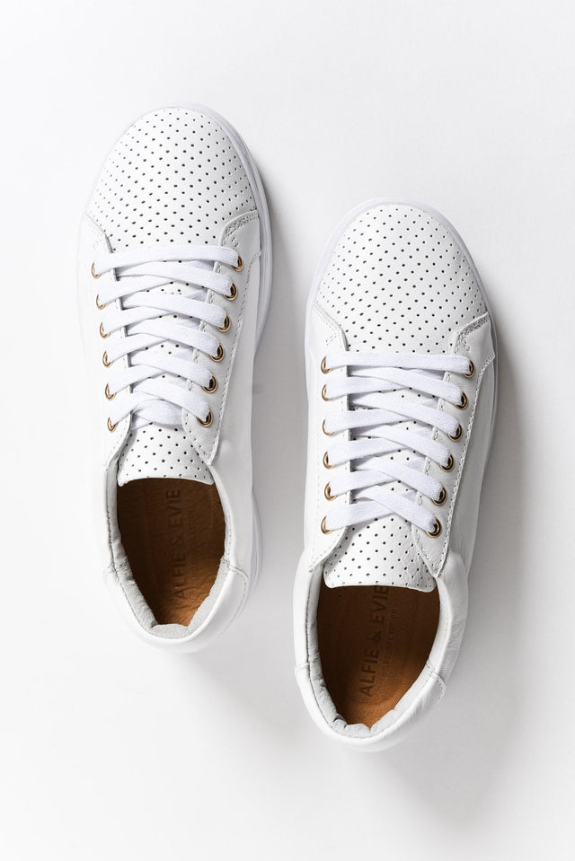 Paradise White Leather Sneaker image 6