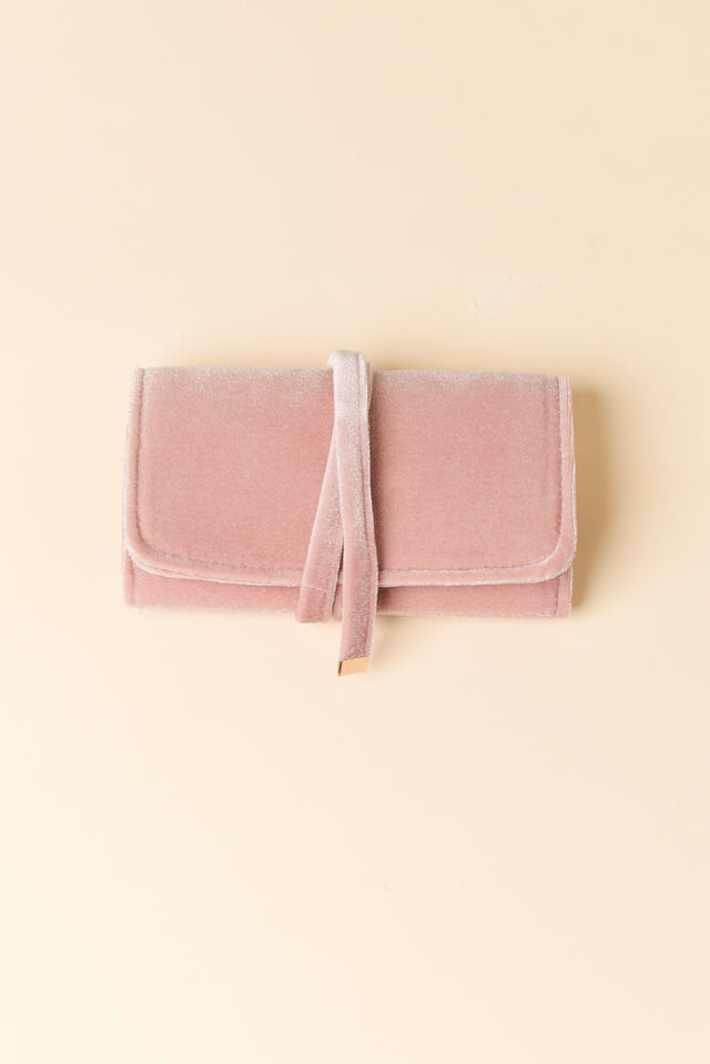 Pisa Pink Velvet Jewelry Wallet image 3