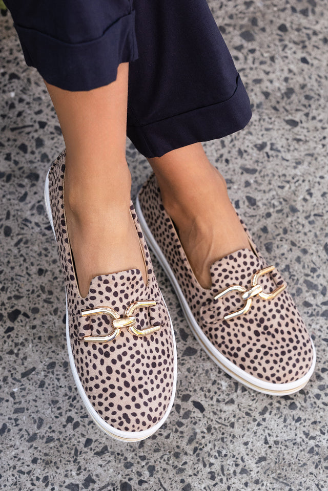 Nature Brown Leopard Platform Loafer image 2