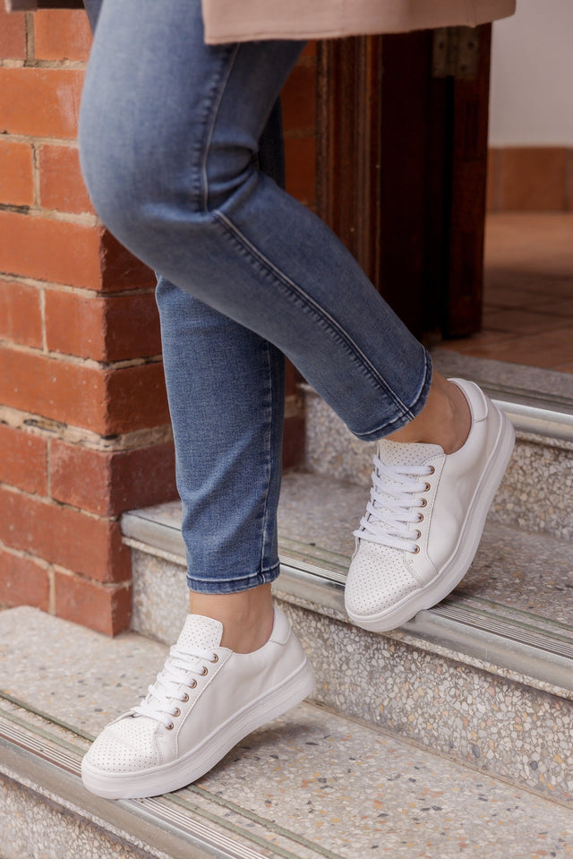 Paradise White Leather Sneaker image 2