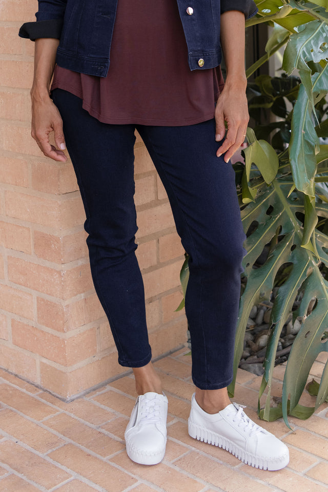 Callie Navy Cotton Stretch Pants