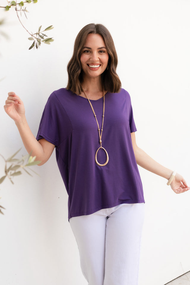 Ivy Purple Micro Modal Swing Tee image 3