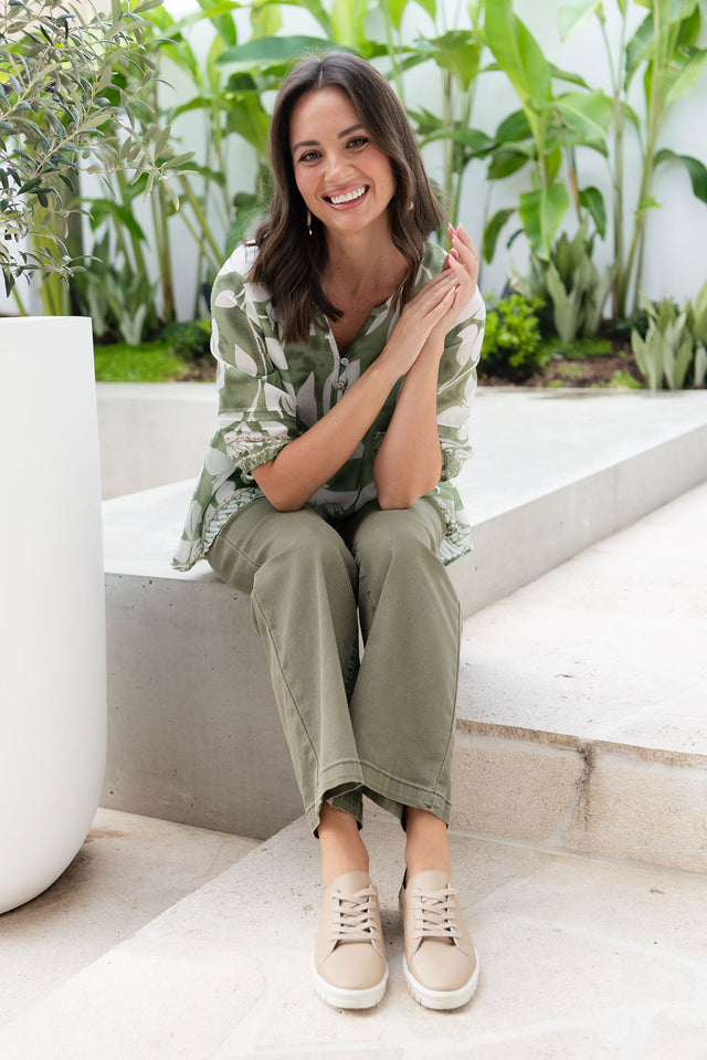 Exit Beige Leather Sneaker image 2