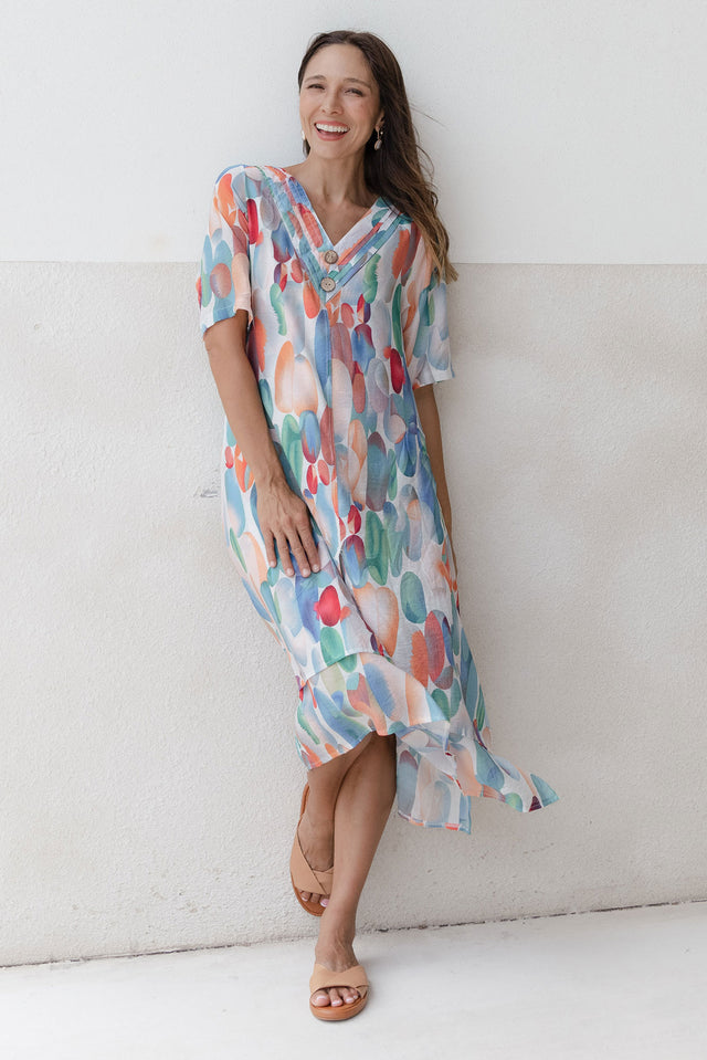 Nala Blue Circle Layers Dress