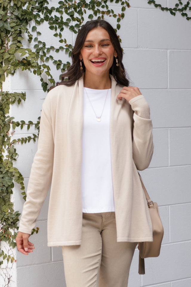 Primrose Natural Cotton Drape Cardigan image 1