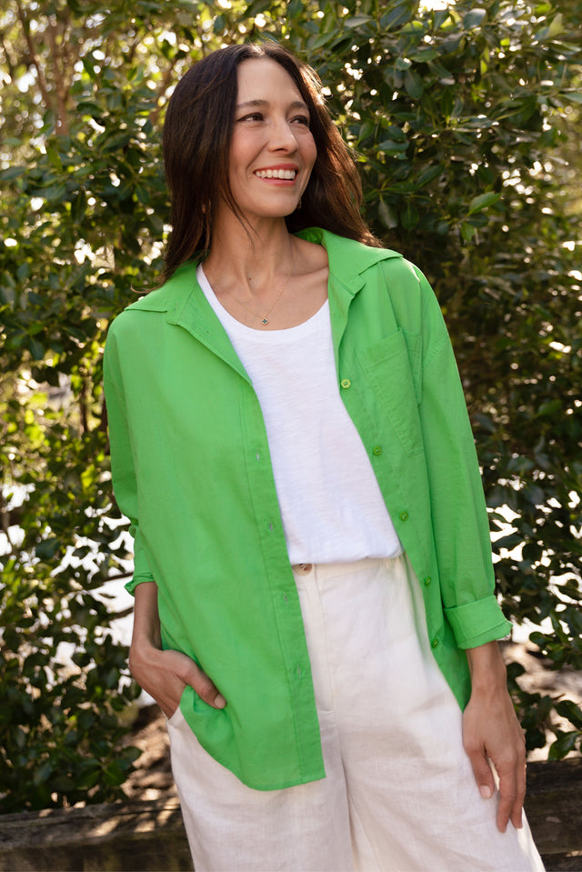 Seattle Green Cotton Shirt