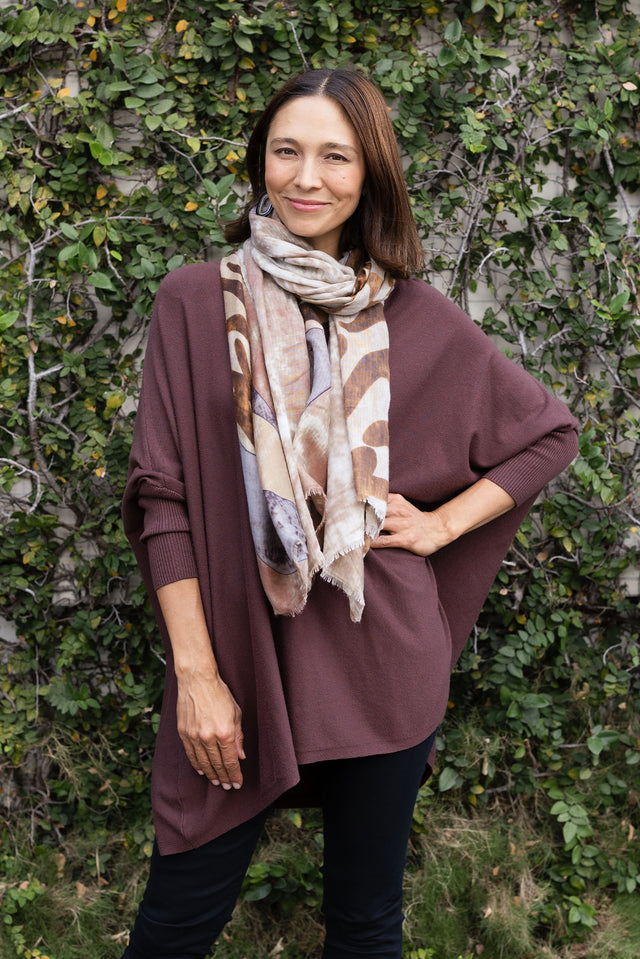 Nastia Brown Wool Blend Sweater