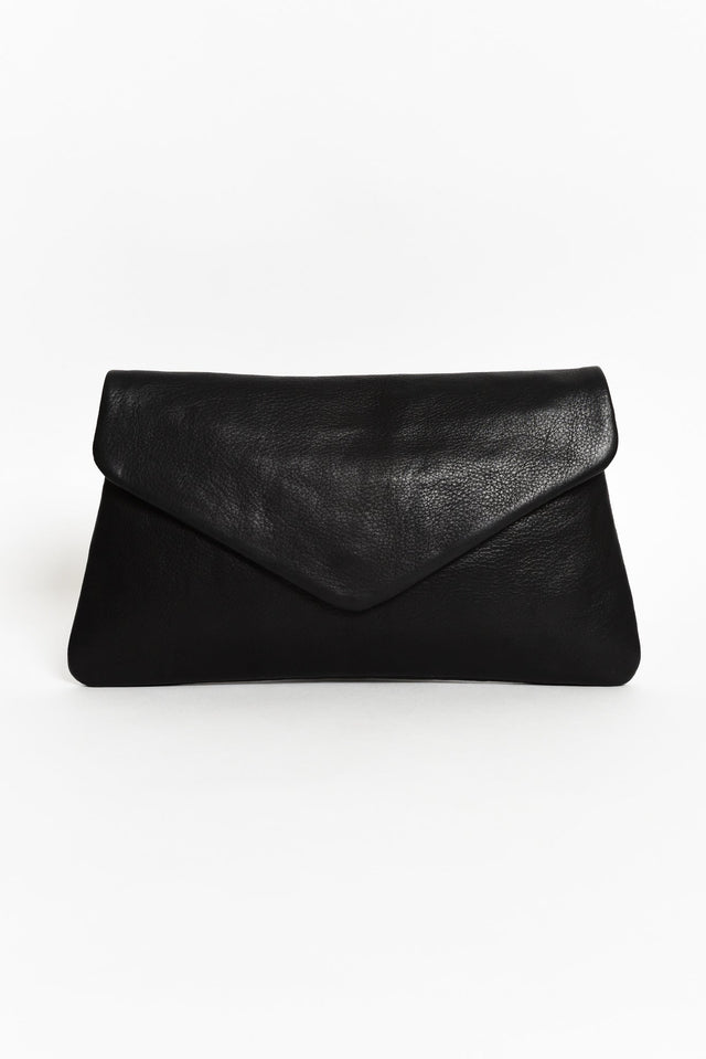 Riley Black Leather Clutch image 1