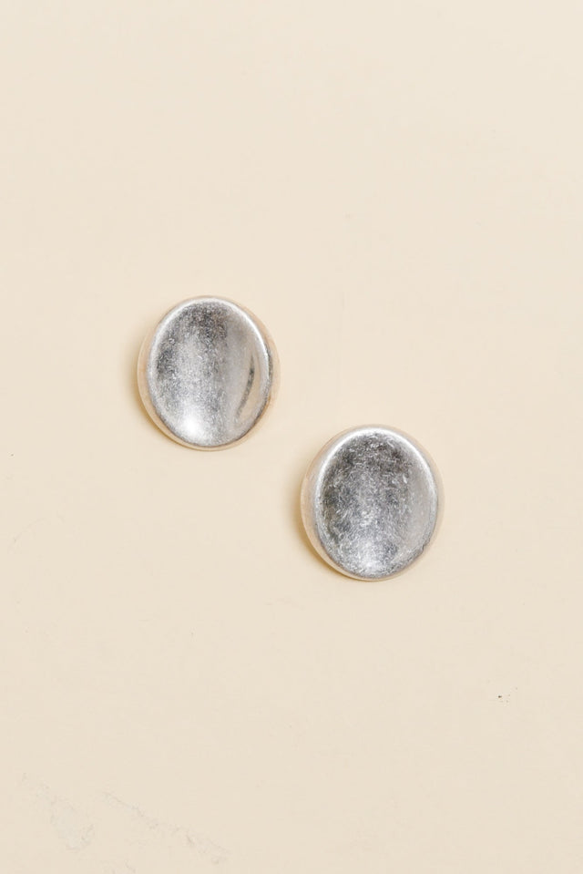 Rory Silver Disc Earrings image 1