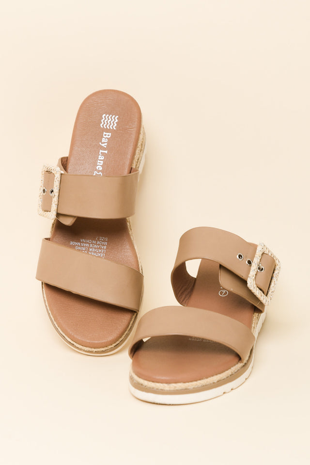 Ryver Taupe Buckle Wedge Sandal image 2