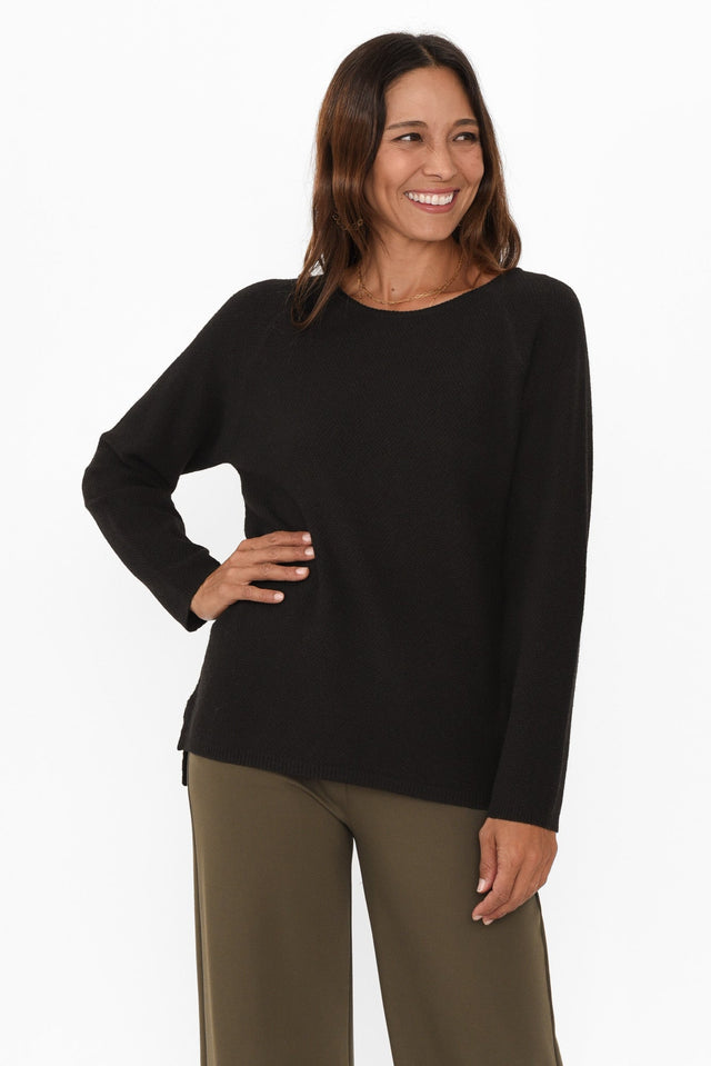Sylvie Black Knit Sweater