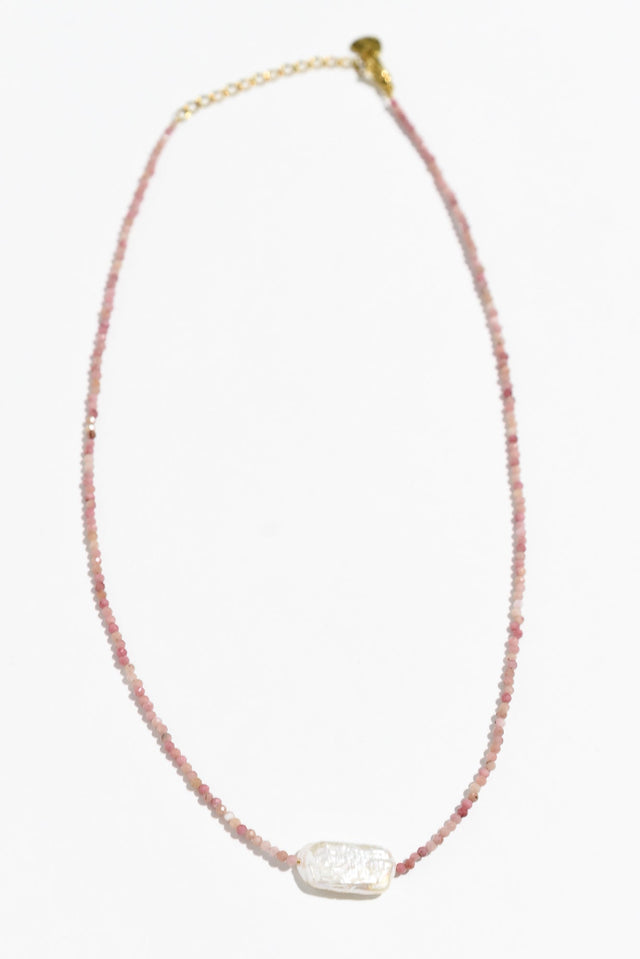 Sado Pink Beaded Pearl Necklace image 1