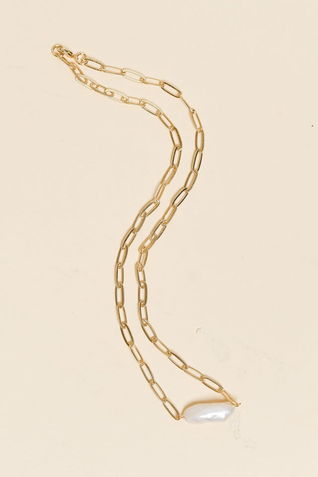 Sallie Gold Pearl Necklace image 1