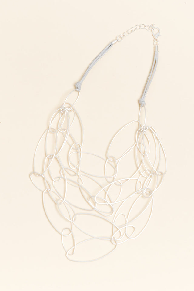 Sara Silver Linked Necklace image 1
