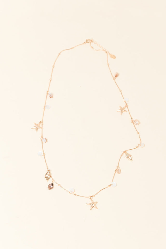 Scala Gold Shell Charm Necklace image 1
