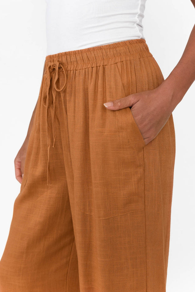 Scotty Rust Linen Cotton Pants image 6
