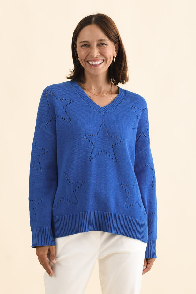 Selene Blue Star Cotton Jumper image 1