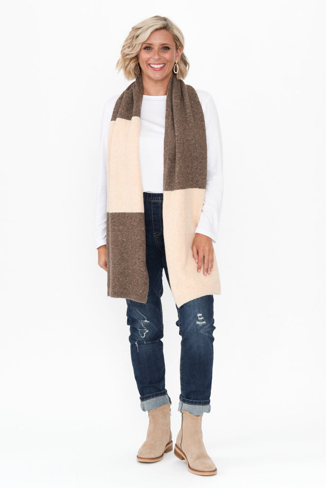 Silis Brown Splice Scarf