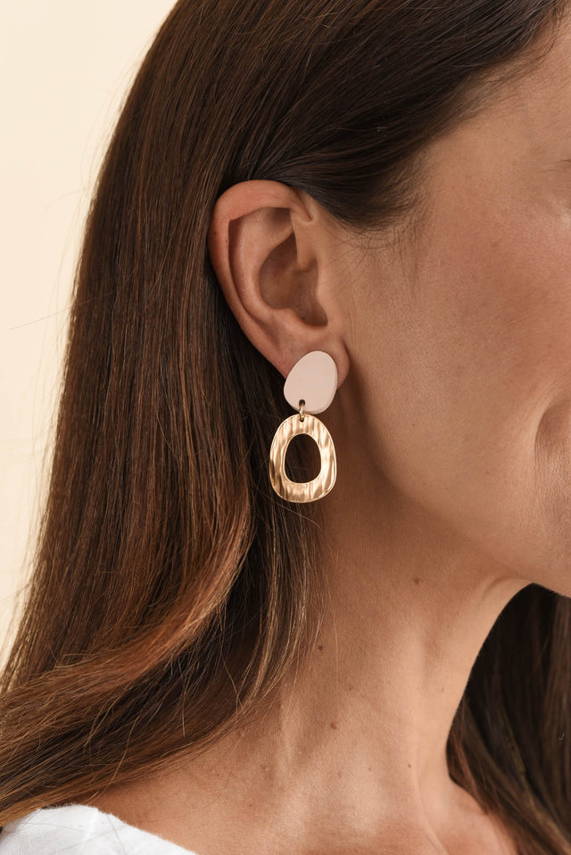 Silva Blush Circle Drop Earrings image 2