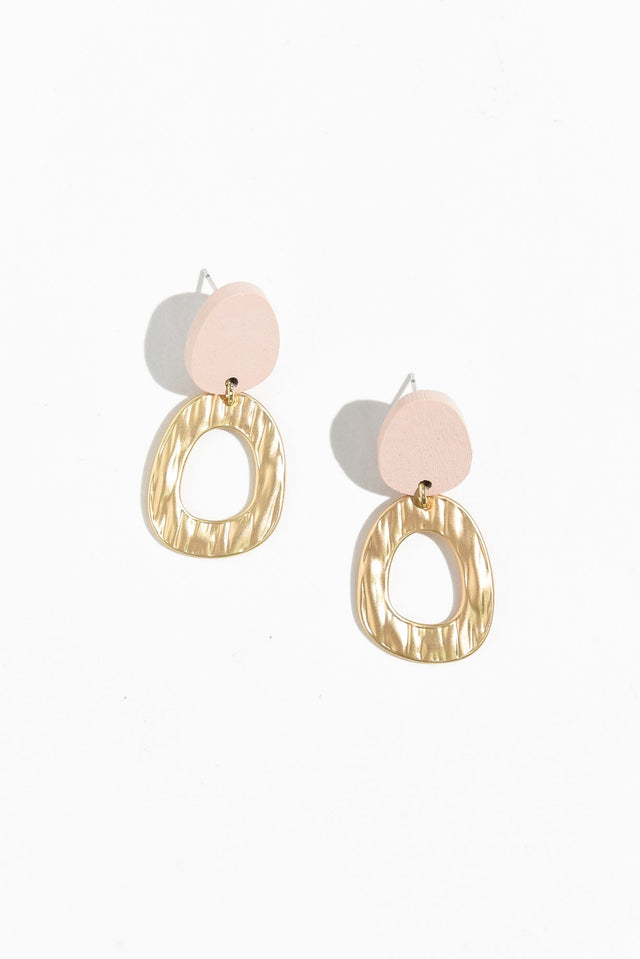 Silva Blush Circle Drop Earrings