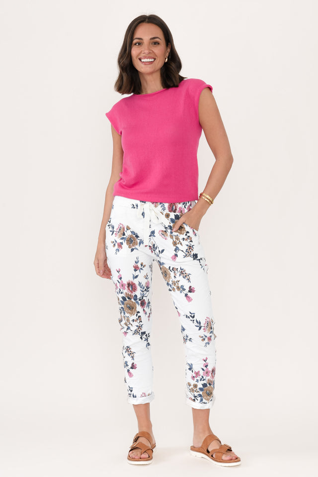 Simpson White Floral Stretch Pants image 3