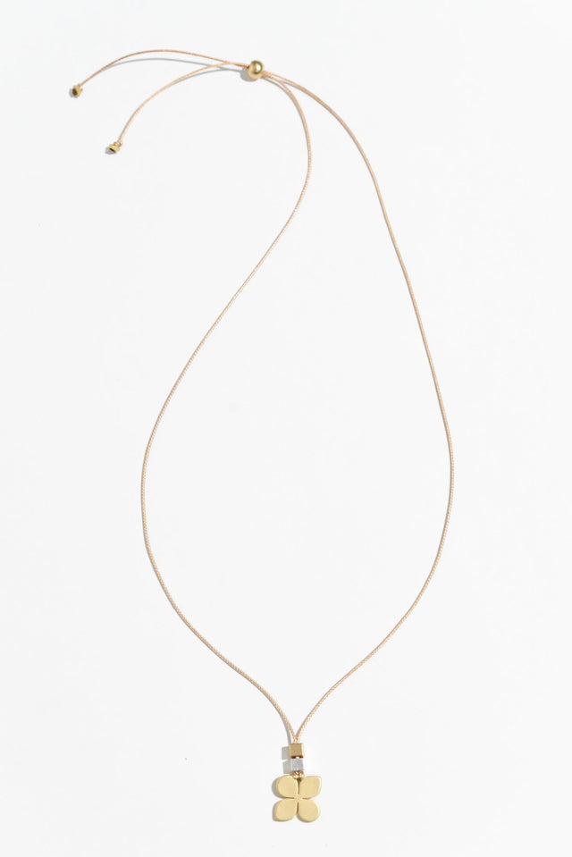 Solana Gold Clover Pendant Necklace image 1