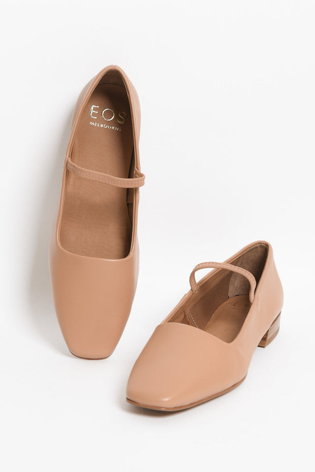 Sophia Nude Leather Ballet Flat image 2