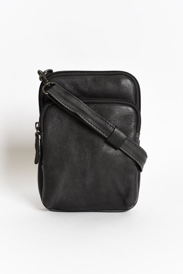 Sophie Charcoal Leather Crossbody Bag image 1