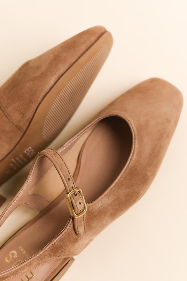 Sophina Camel Suede Slingback Mule image 3