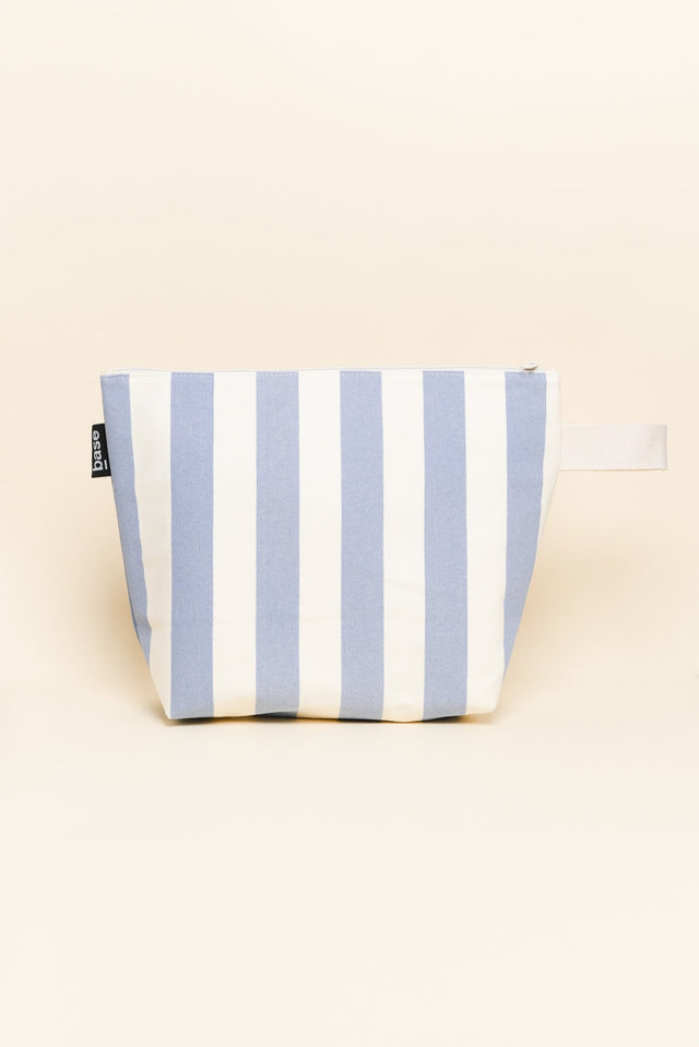Stash Base Large Powder Blue Stripe Clutch