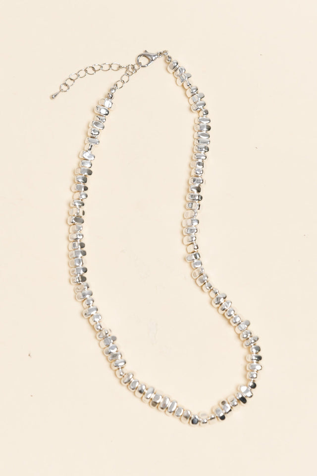 Steph Silver Beaded Necklace image 1