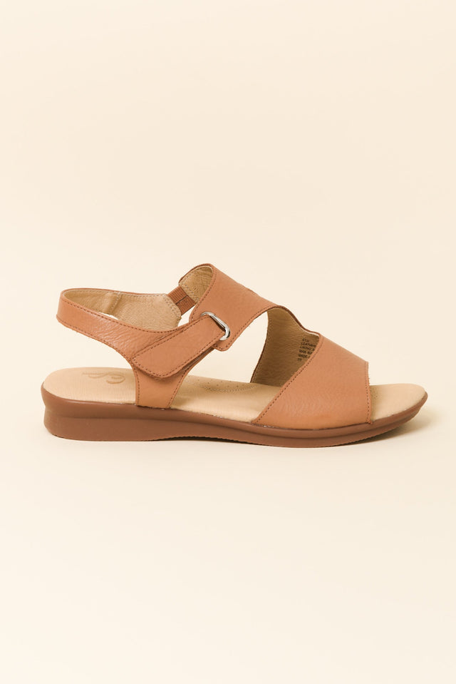 Stie Tan Leather Velcro Sandal