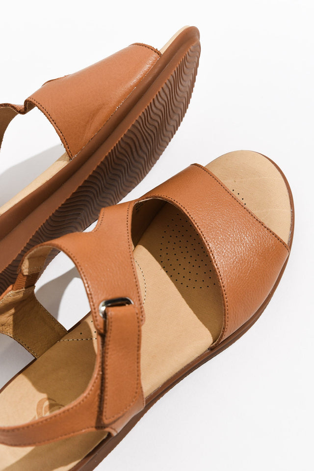 Stie Tan Leather Velcro Sandal image 6