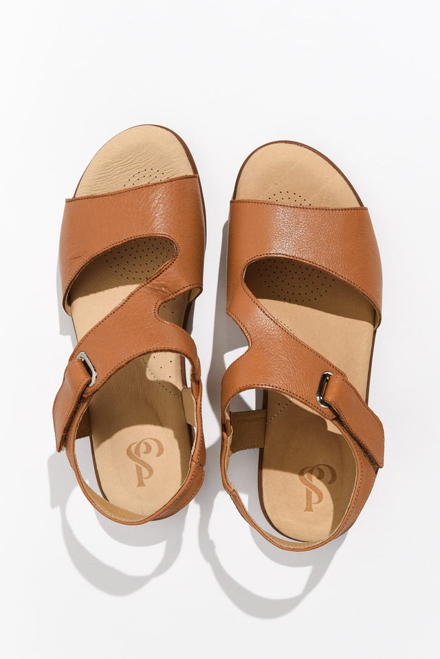 Stie Tan Leather Velcro Sandal image 4