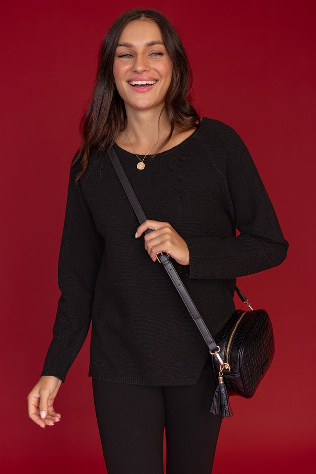 Sylvie Black Knit Sweater