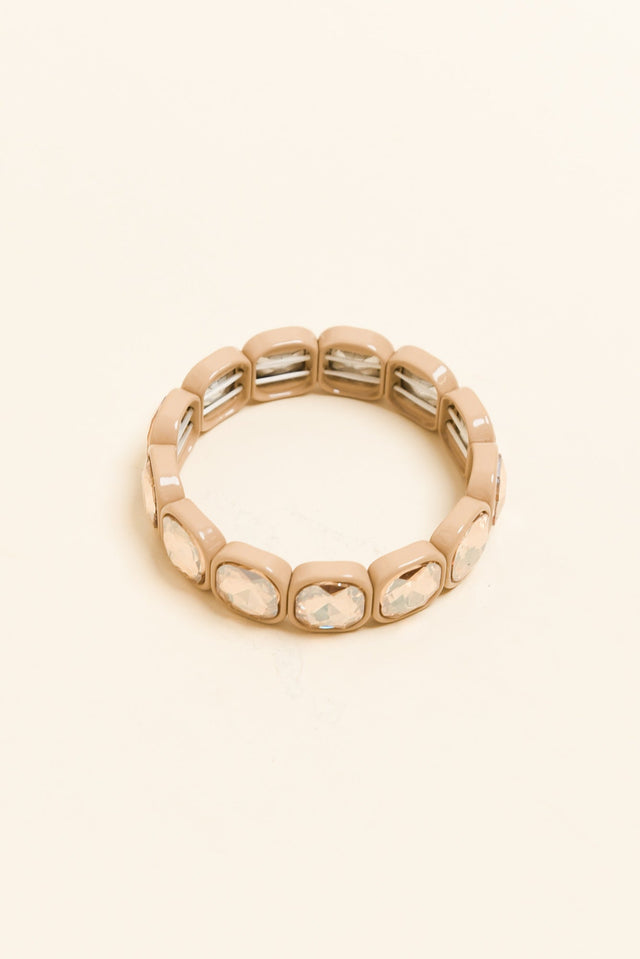 Tamsin Champagne Crystal Beaded Bracelet image 1