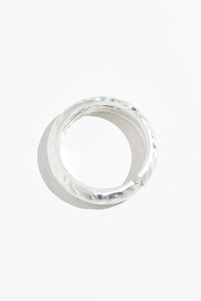 Teagan Silver Hinge Bangle image 2