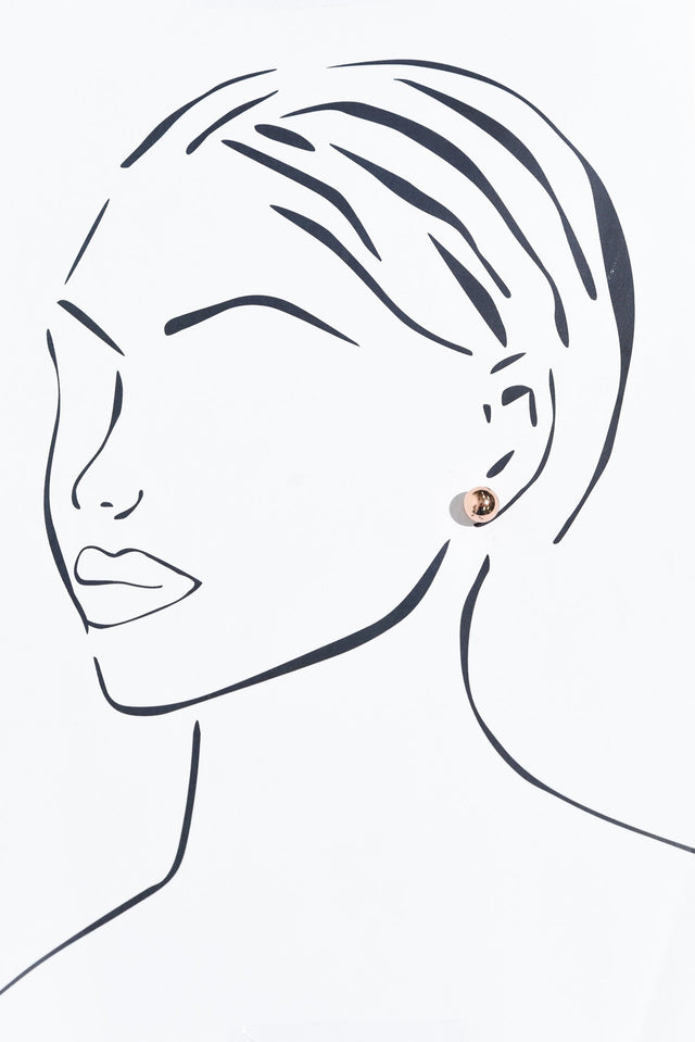 Tommy Rose Gold Stud Earrings image 2