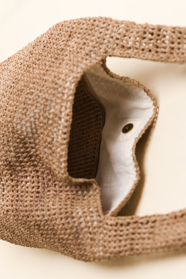 Vatania Tan Raffia Shoulder Bag image 3