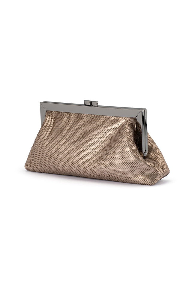 Zephyr Champagne Sequin Clutch image 5