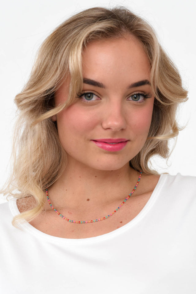Ziva Multi Festive Beaded Necklace image 2