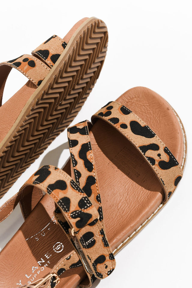 Zorba Brown Leopard Leather Sandal image 6