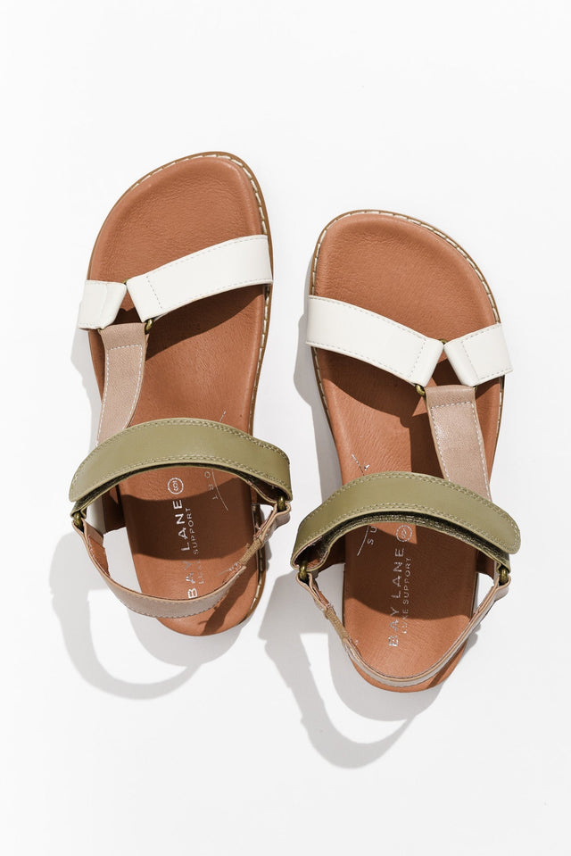 Zulu Taupe Leather Velcro Sandal image 3